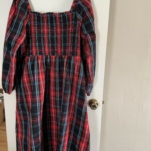 Draper James Red and Black Plaid 1x Dress